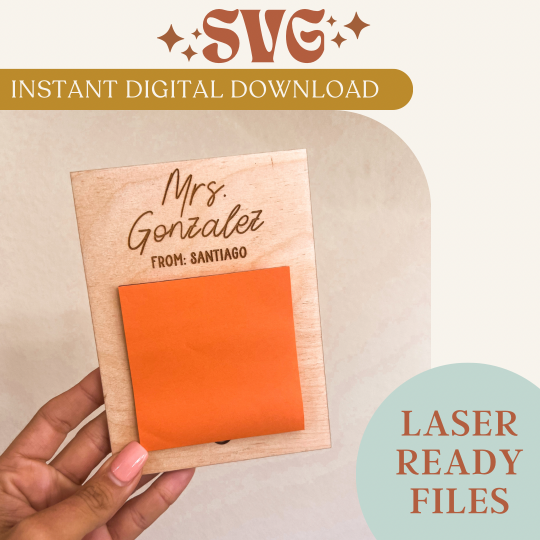 SVG Digital Download Sticky Note Holder