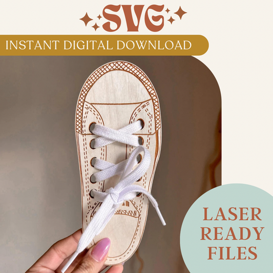 SVG Digital Download Montessori Shoe Lace Learning