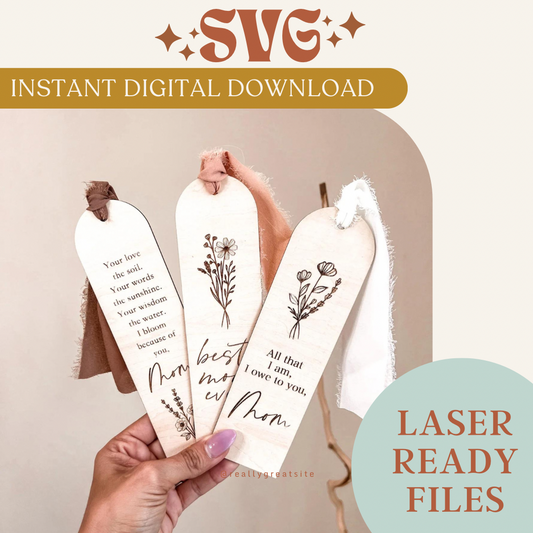 SVG Digital Download Bookmarks For Mom