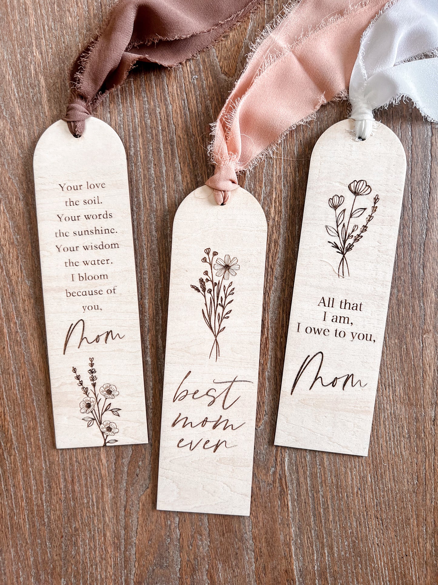 Personalized Mother’s Day Wooden Bookmark