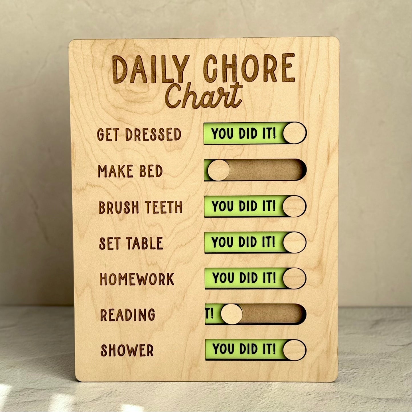 Personalized Daily Chore Chart