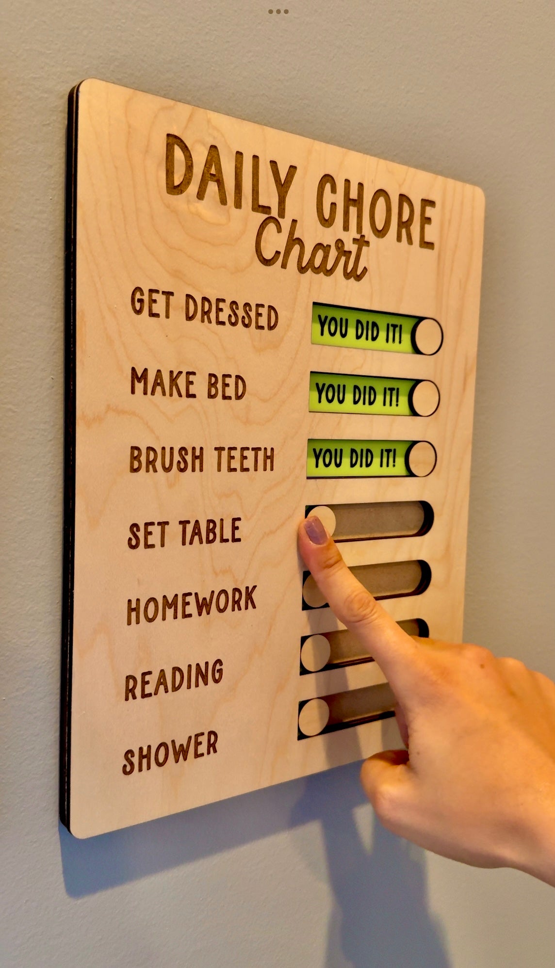 Personalized Daily Chore Chart