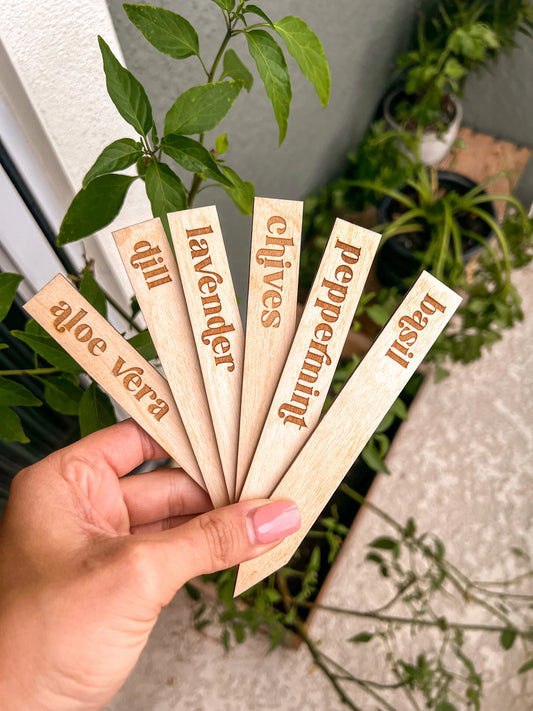 Garden Herb Markers Stakes