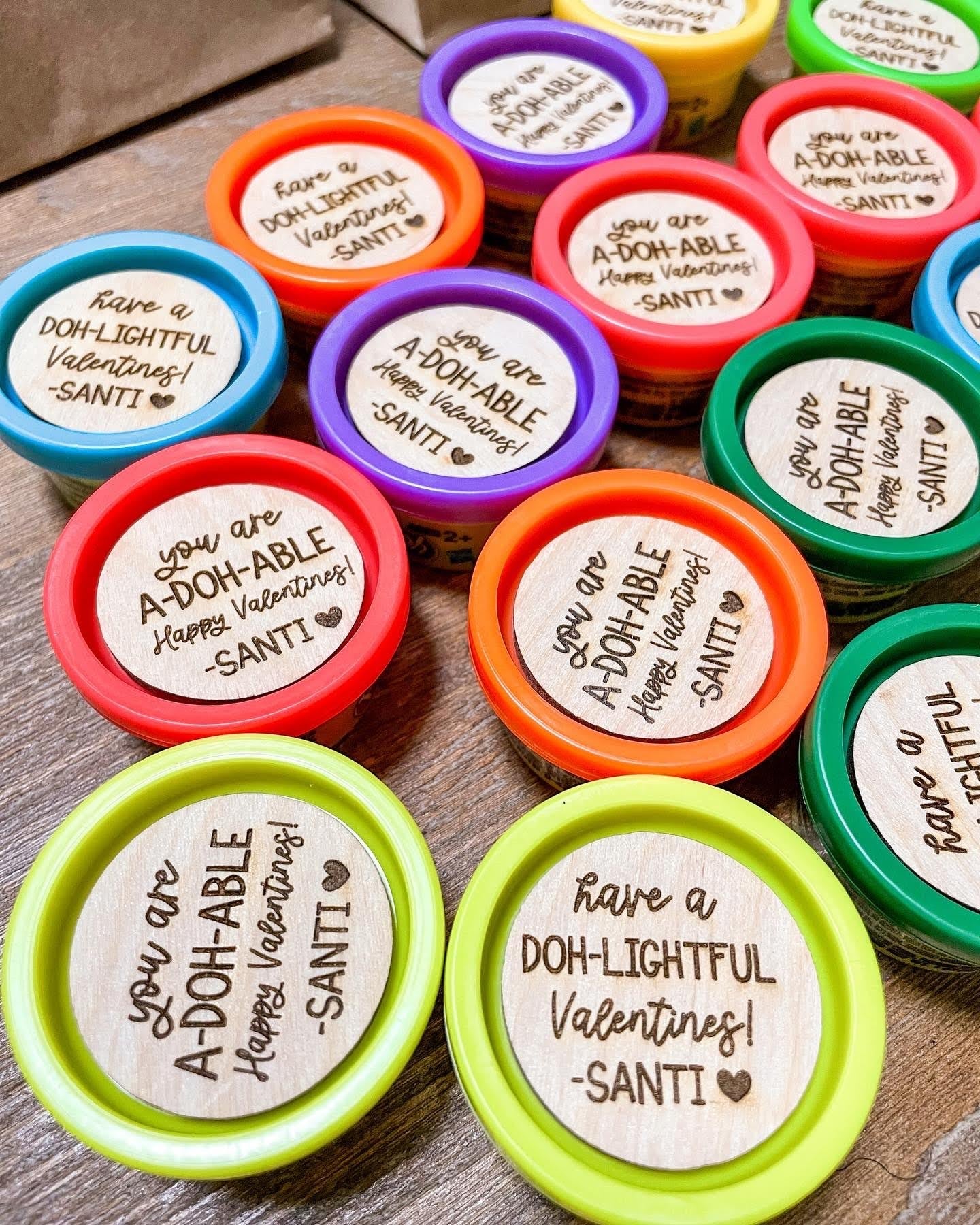 Valentine's Play Doh Tags