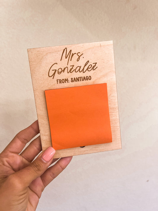 Personalized Sticky Note Holder | Post It