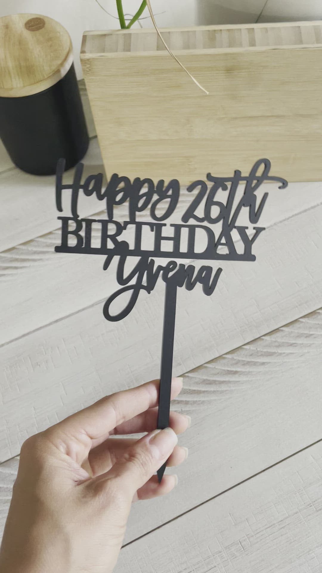 1pc Black And Gold Happy 40th Birthday Cake Topper, Birthday Party  Decoration | SHEIN UK