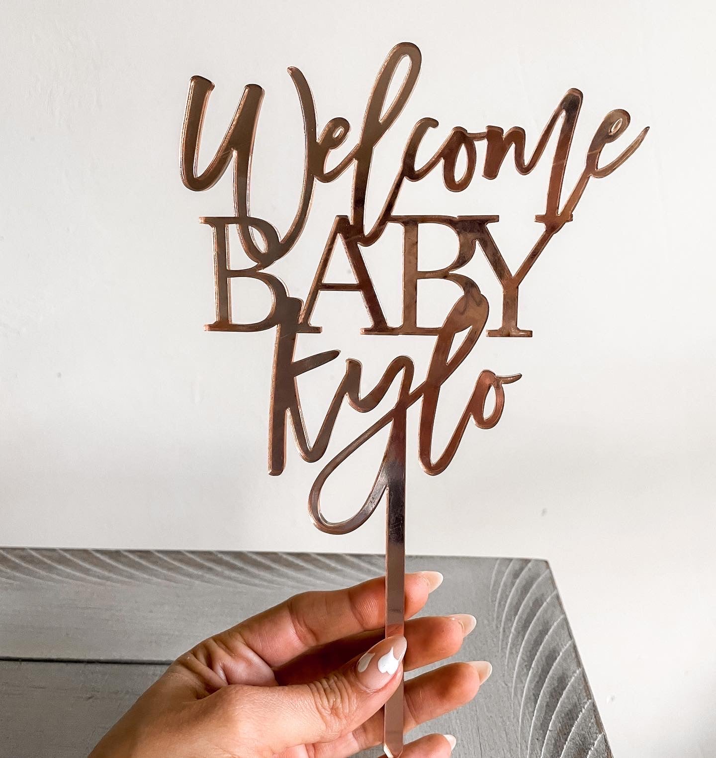 Welcome Baby Cake Topper | SVG file– Personalize It Etc