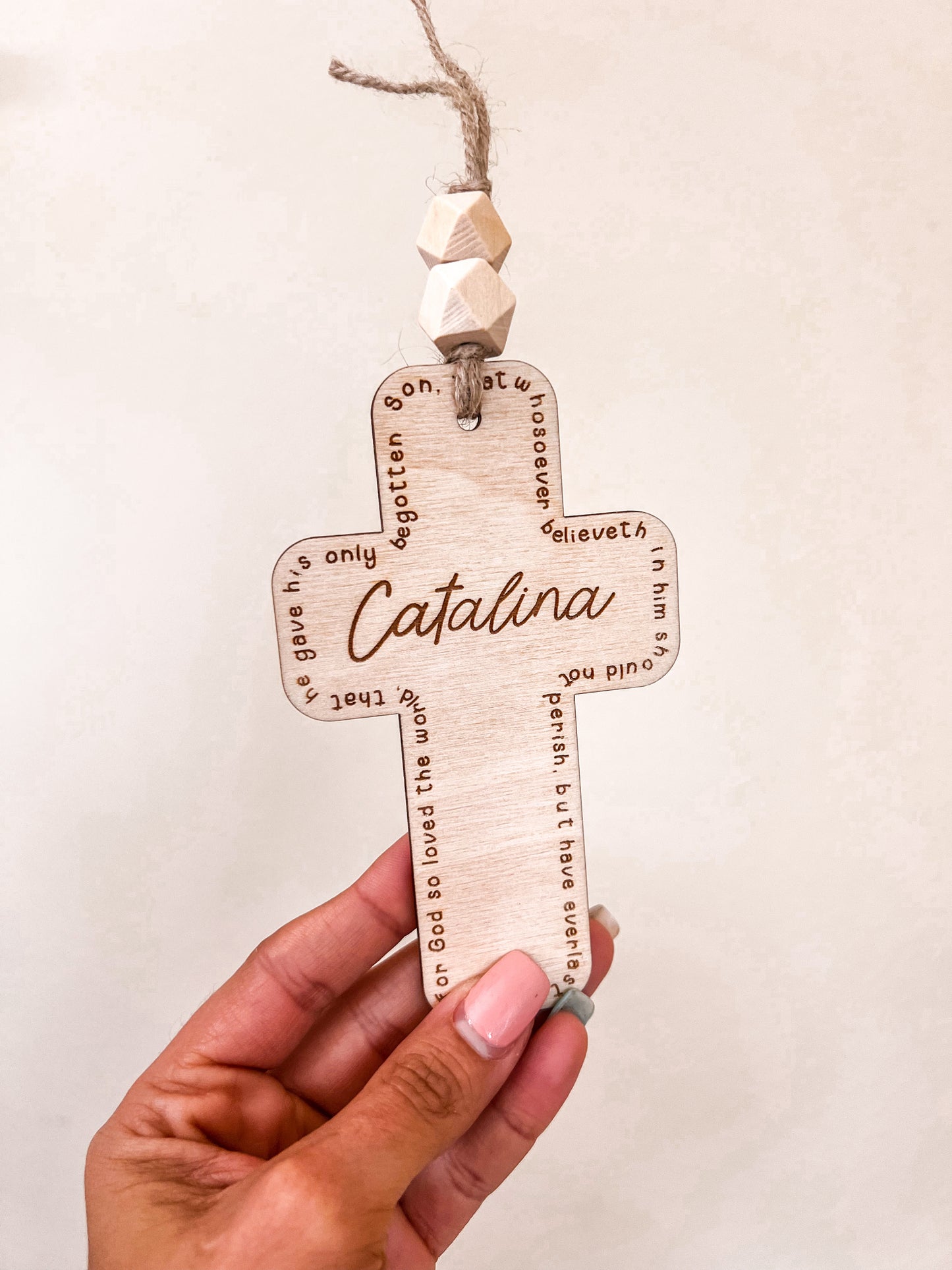 Cross Name Tag | With Verse