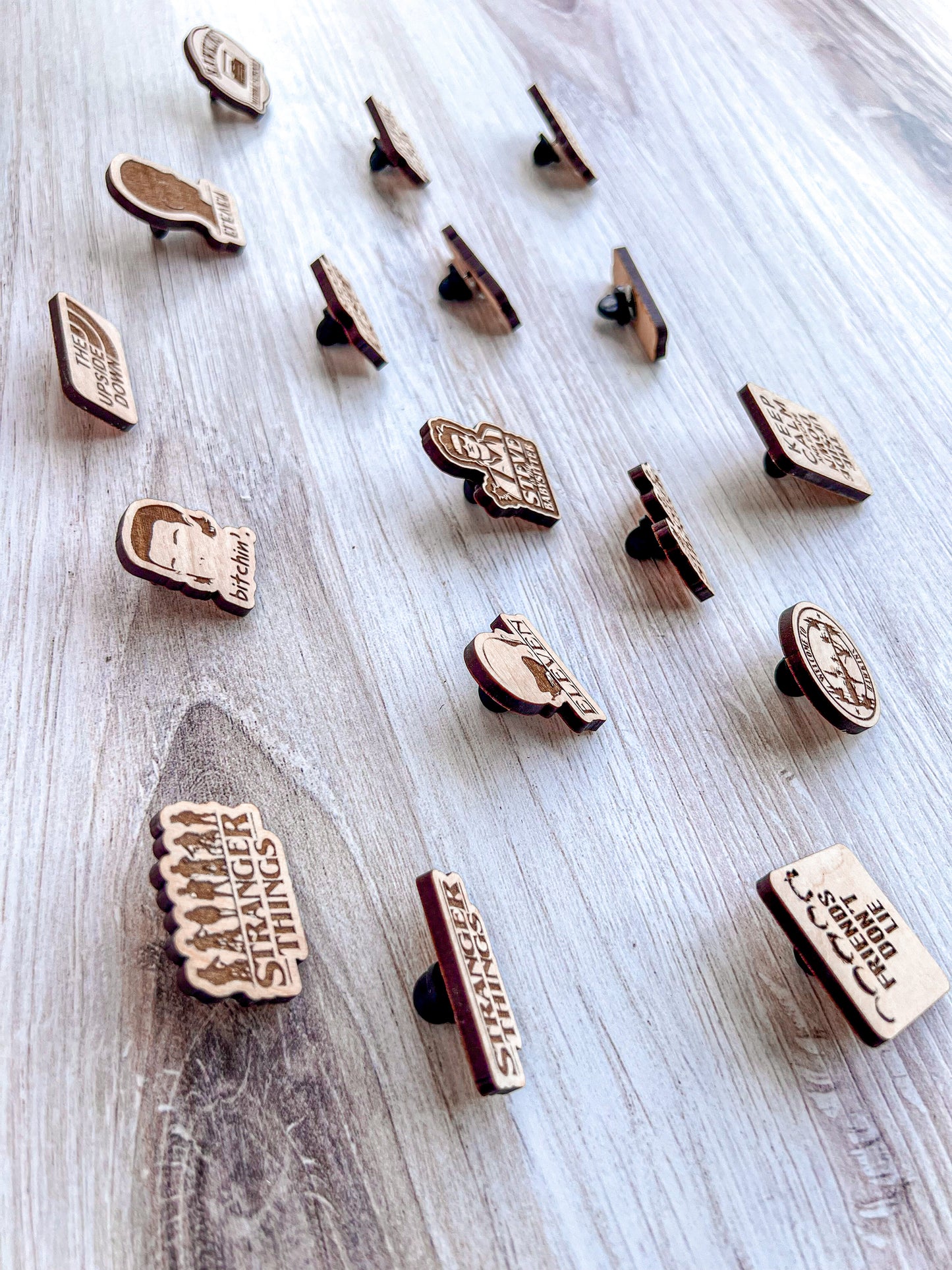 Stuck in the Upside Down | Wooden Pin