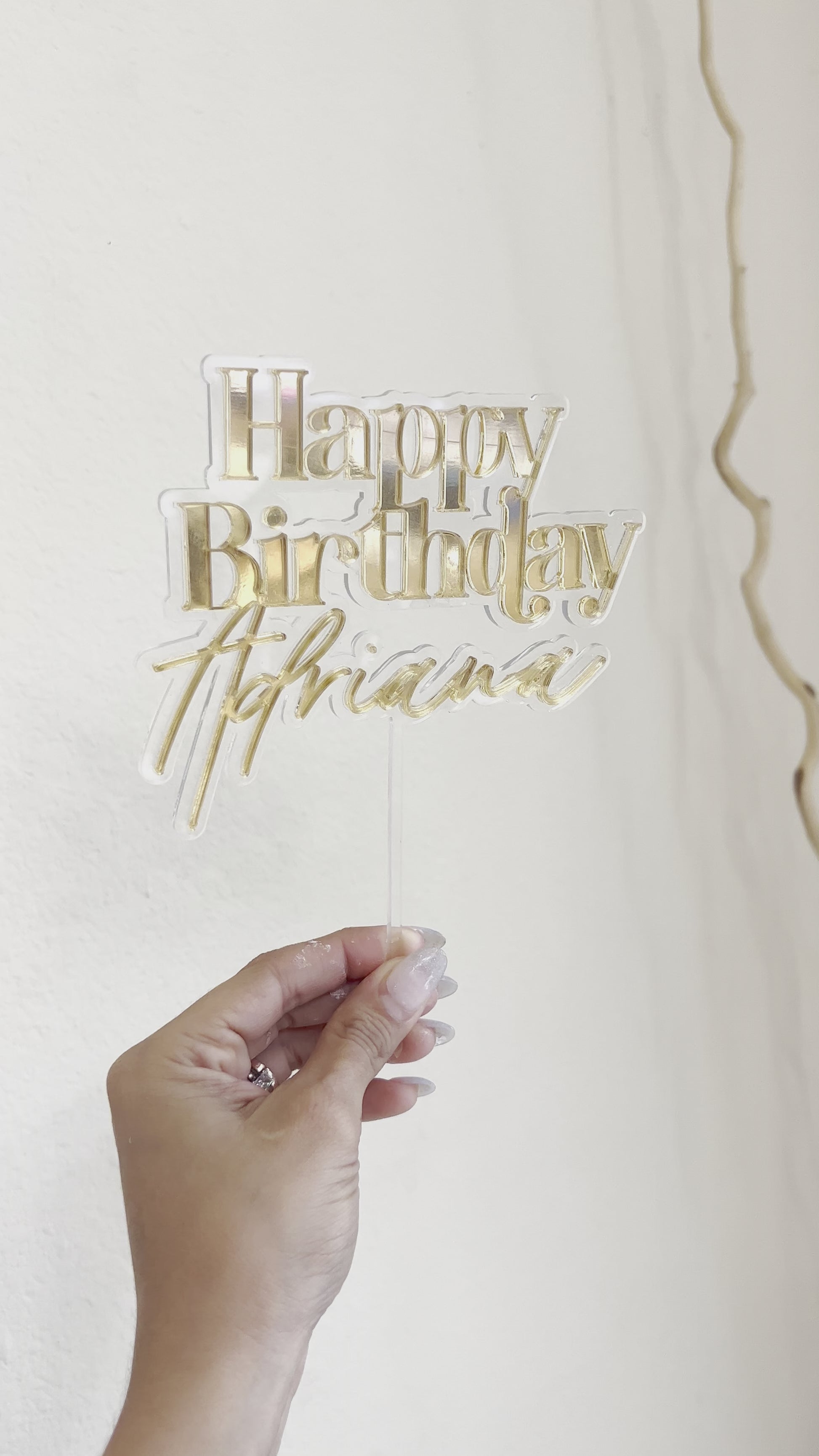 Double Layer Happy Birthday Cake Topper – Fabi Design Studio