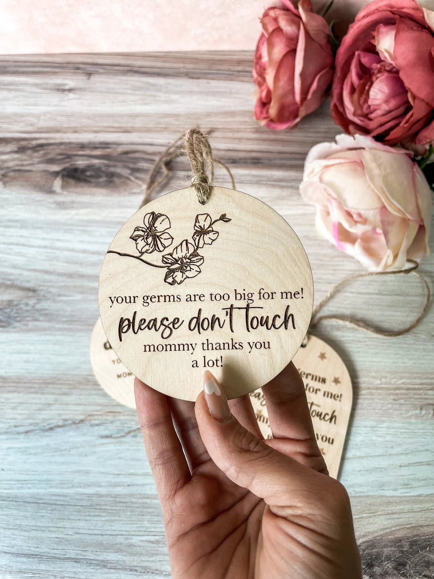 Don’t Touch Baby Sign | Floral