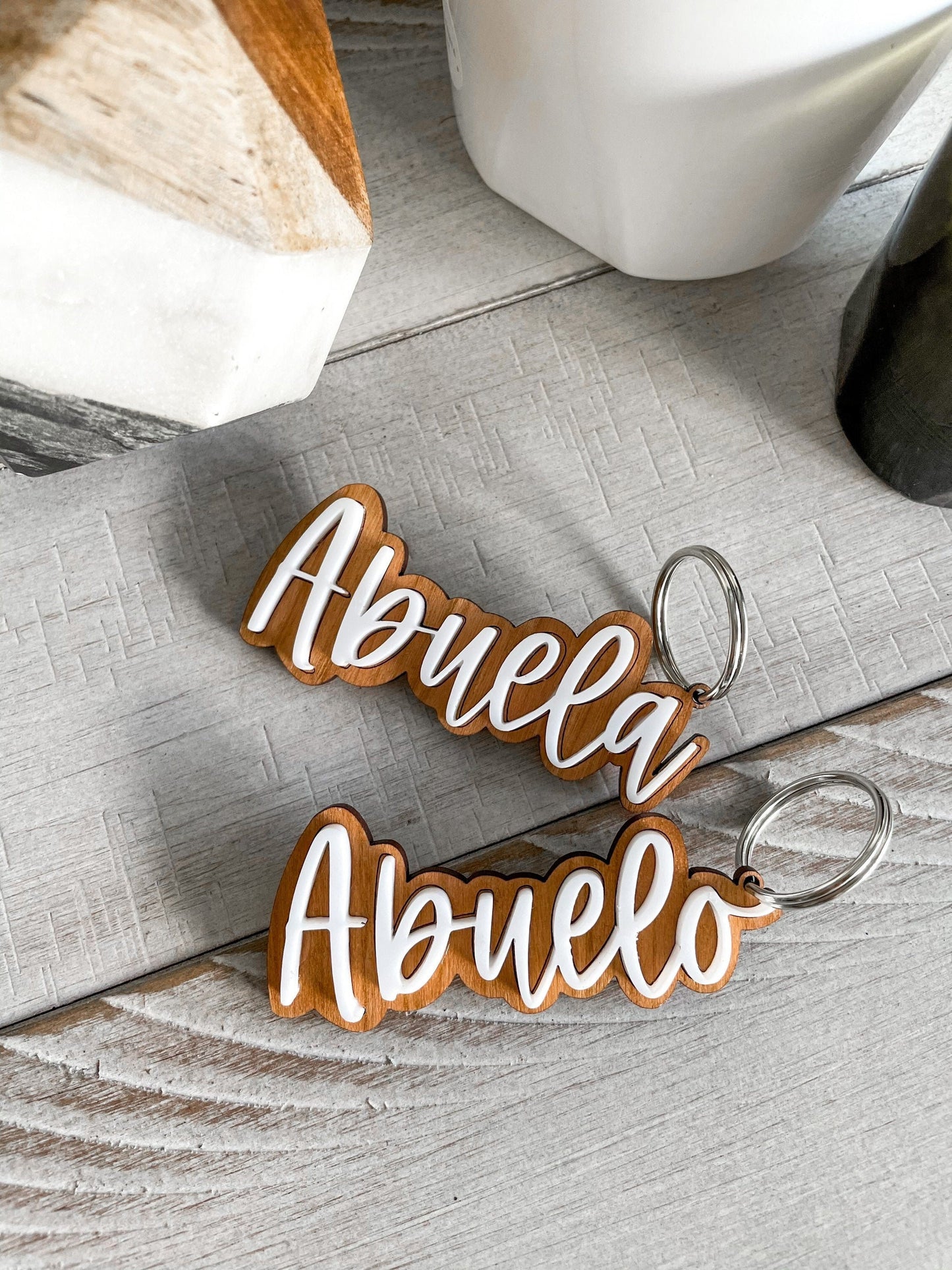 Wooden Acrylic Keychains