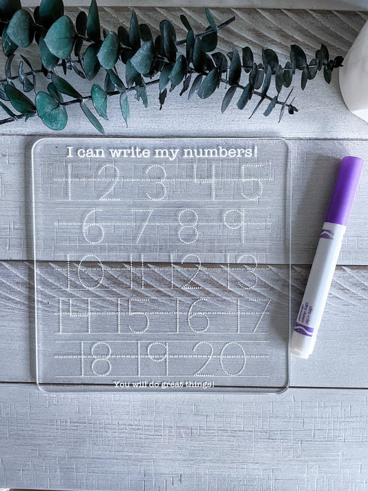 Learning My Numbers Tracing Board