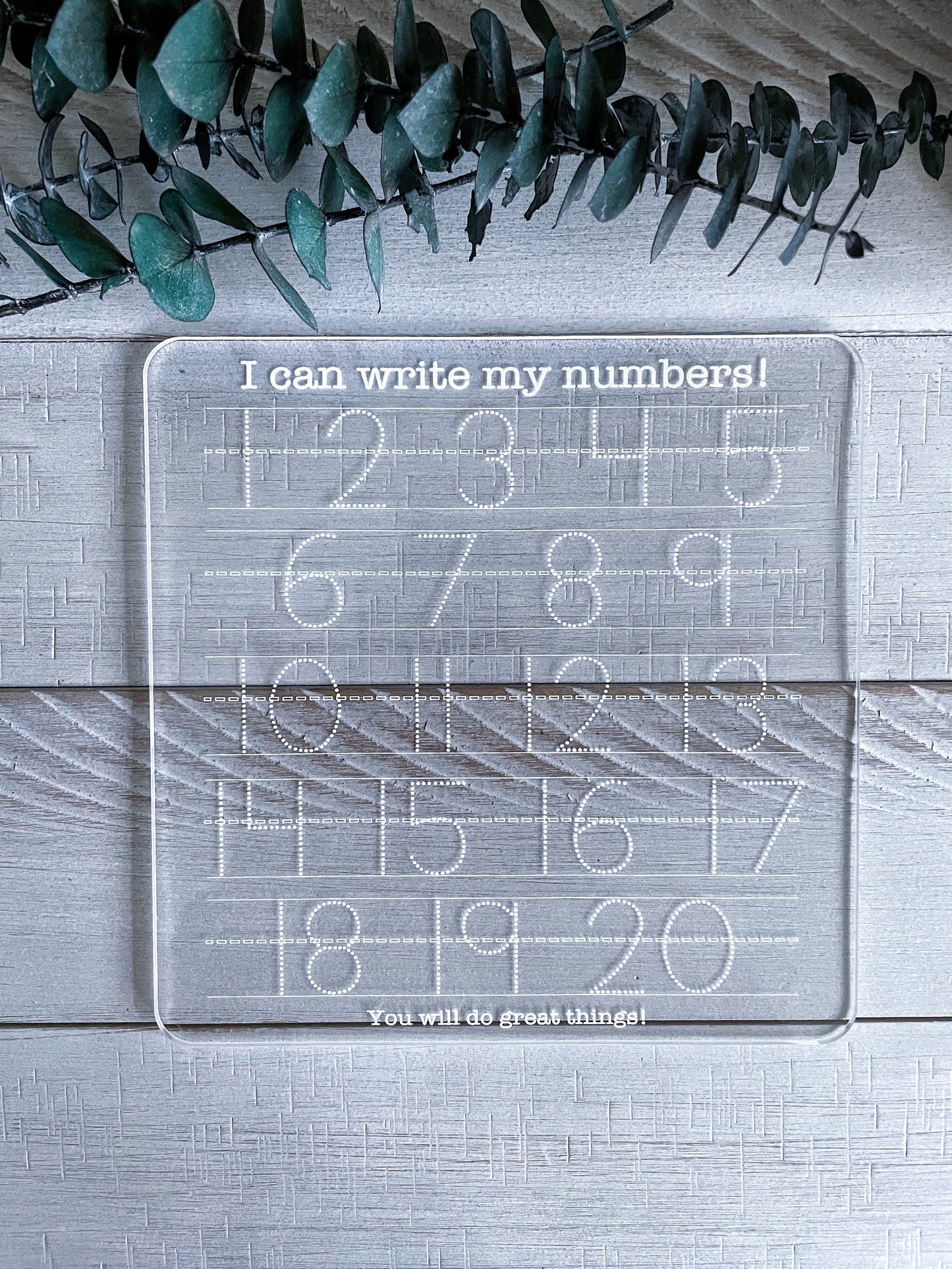Learning My Numbers Tracing Board