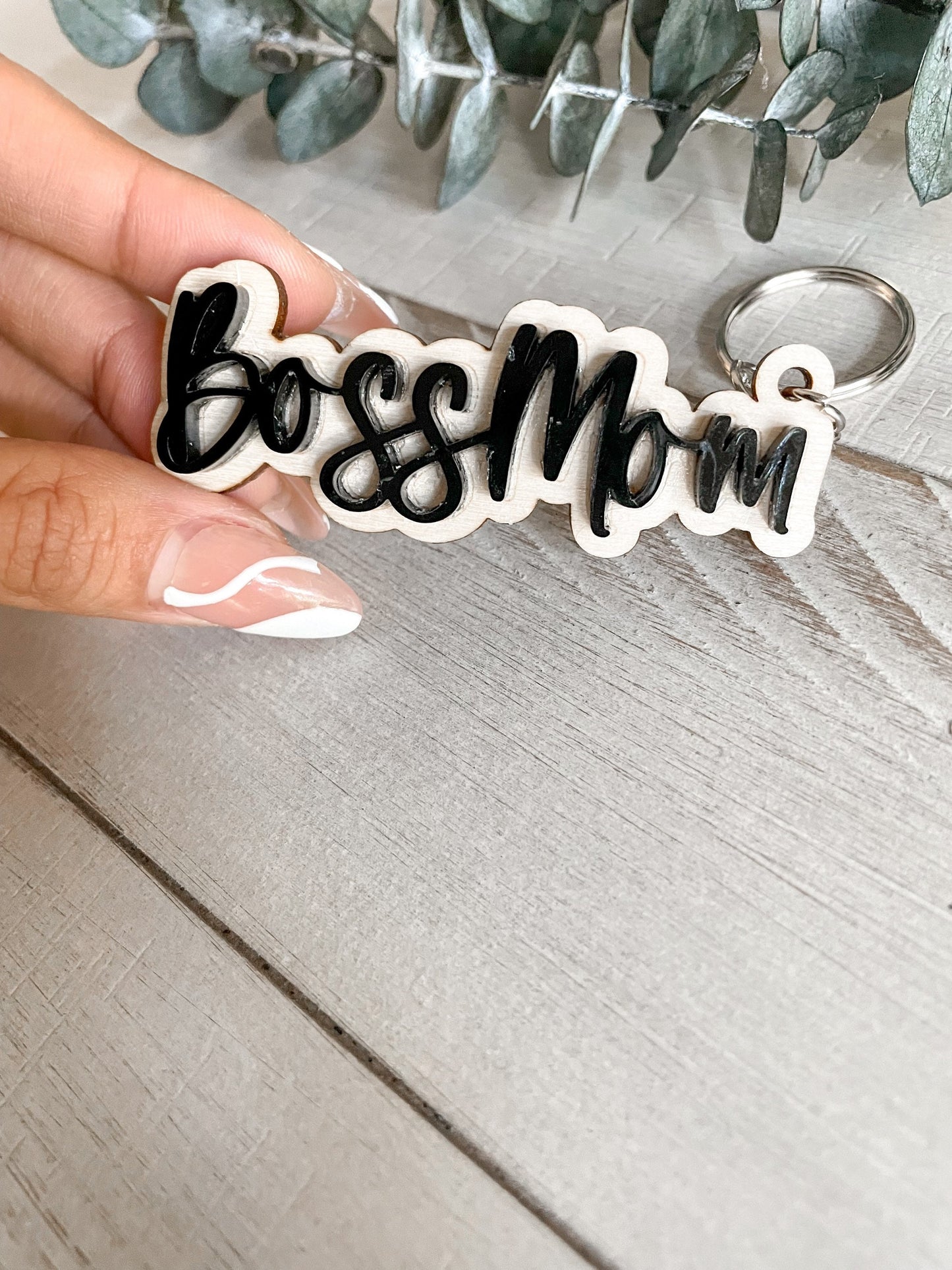 Boss Mom Keychain