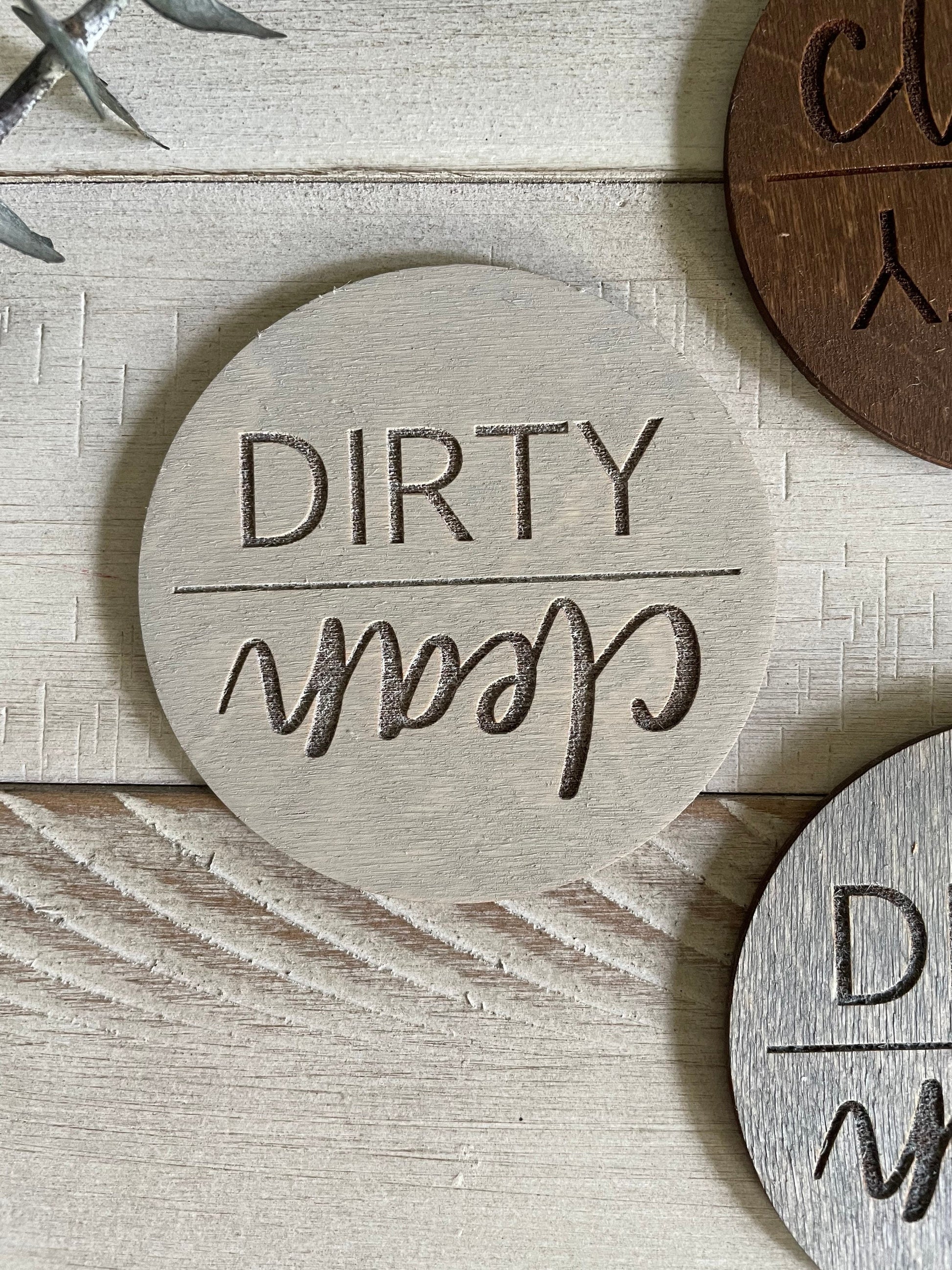 Dirty Clean Magnet Clean Dirty Dishwasher Magnet Wood Slice Clean Dirty  Magnet Rae Dunn Inspired Wood Magnet 