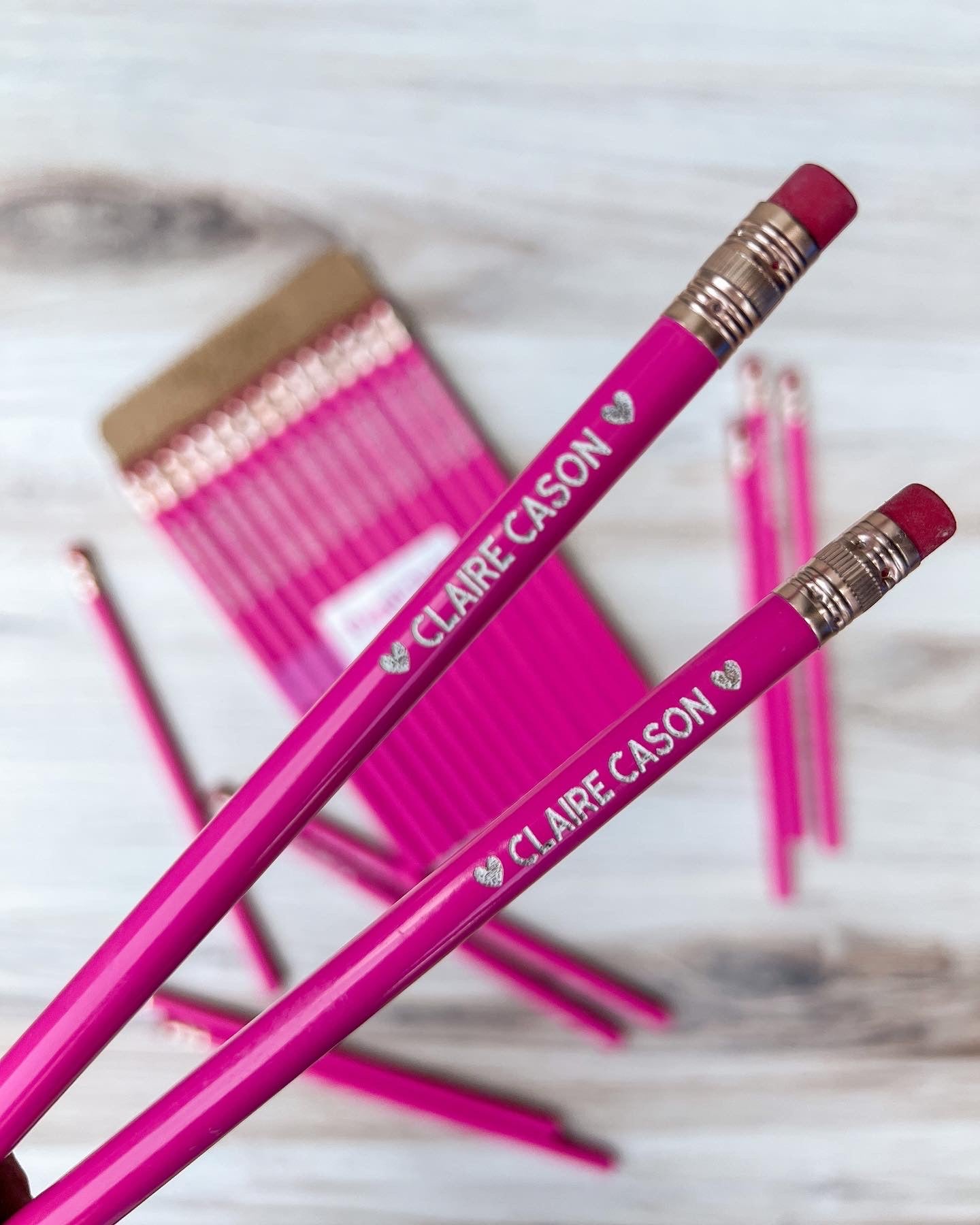 Personalized Pink Name Pencil Set (10 count)