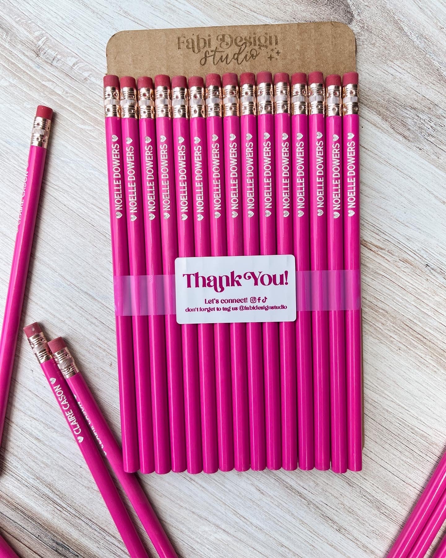 Personalized Pink Name Pencil Set (10 count)